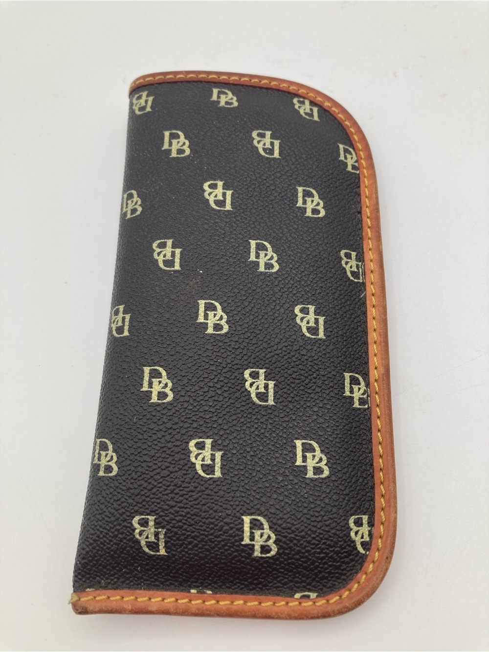 Dooney and Bourke DB Logo Glasses Sunglasses Case Blue Cream